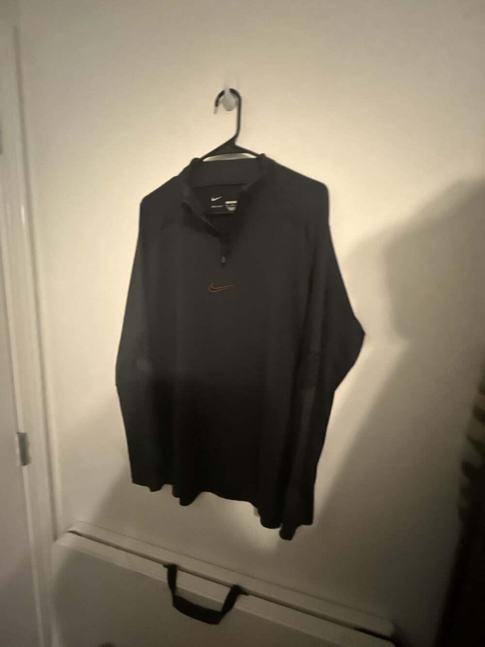 Nike Dri-Fit Slim Fit 1/4 Zip Pullover Black Size XL